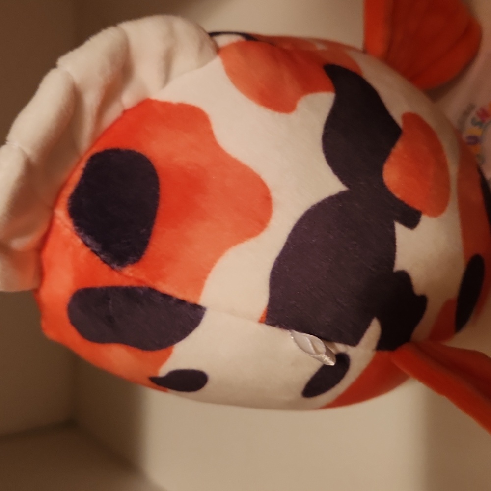 Squishmellow Cute Small Orange and White Koi Fish Plush Toy - Picture 4 of 7